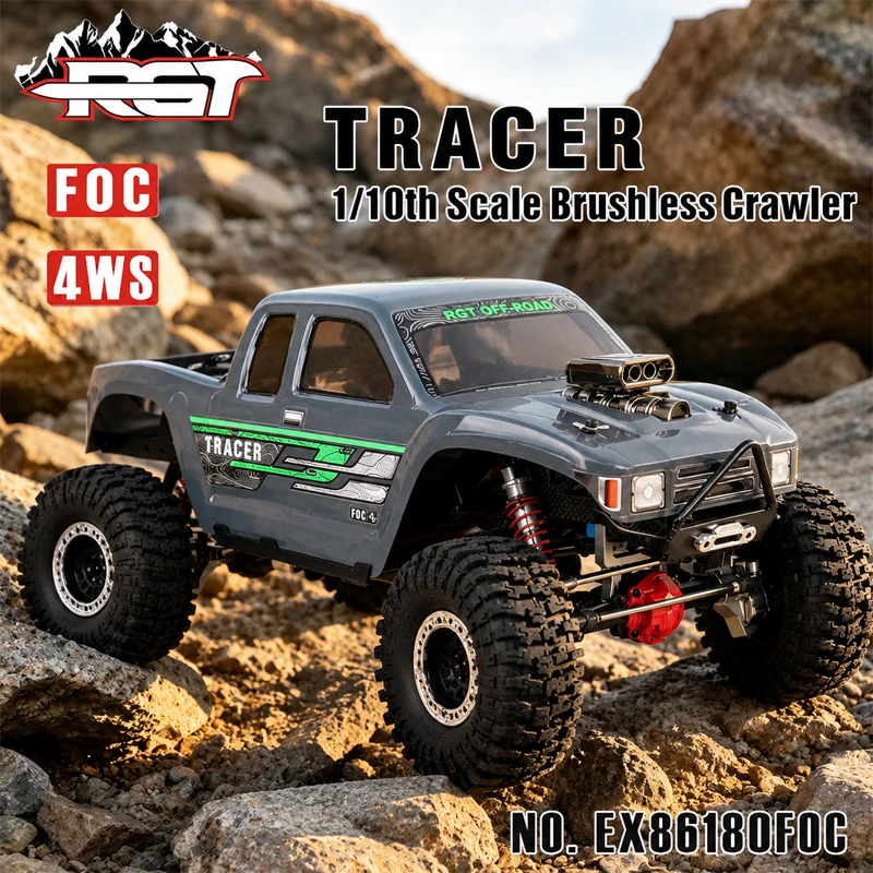 RGT EX86180 FOC 1/10 scale brushless motor RC four-wheel steering door bridge version climbing off-road vehicle model adult toy