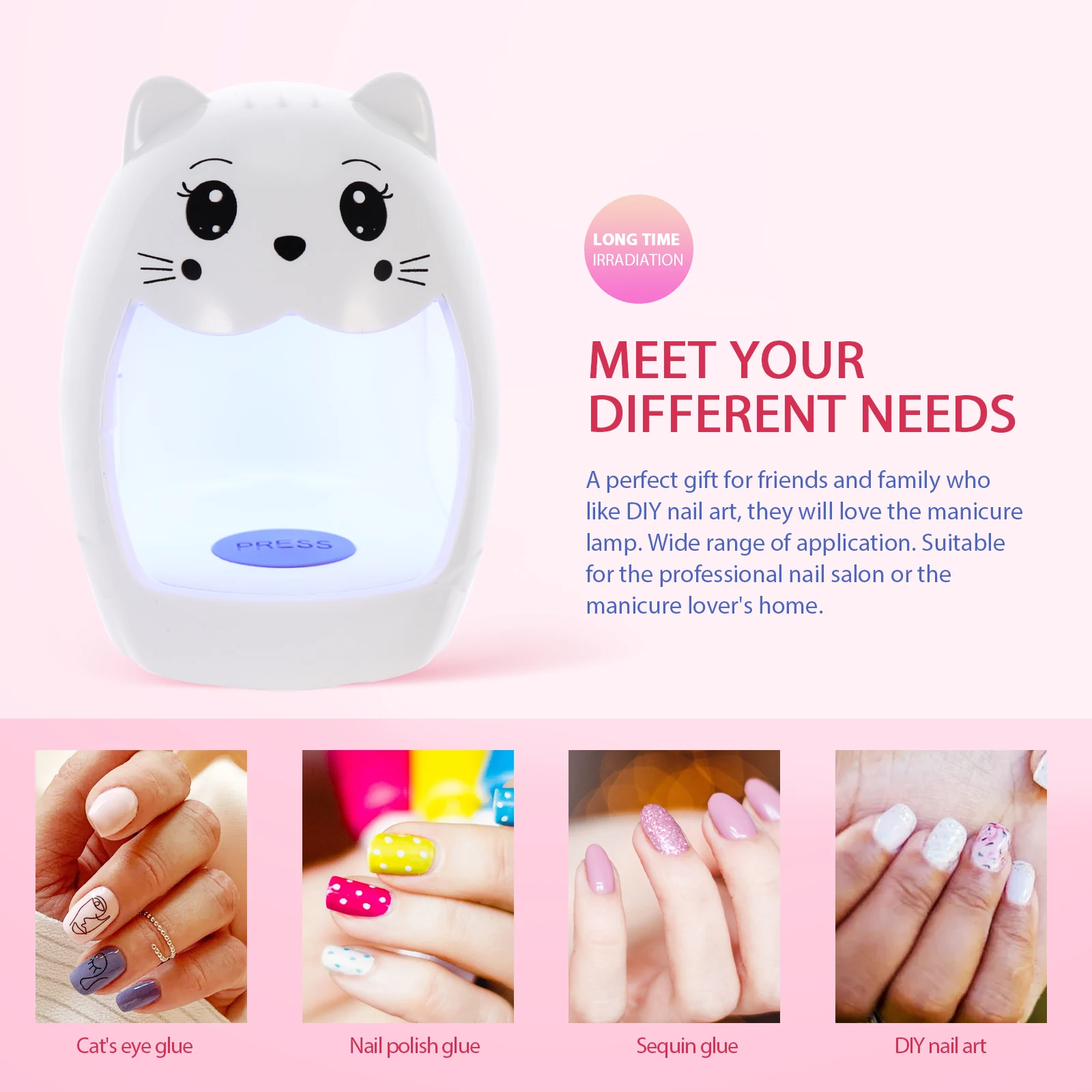 

1Set Usb Lamp Reusable Durable Nail Art Light For Gel Polish Drying Portable Manicure Tool Nail Light For Salon Home Use