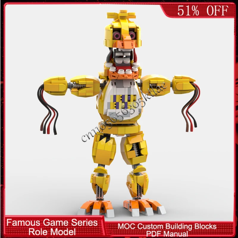 516 PCS Série de Personagens de Jogos Populares Frayed Feather Bot MOC Personalizável Bloco de Construção Modular Criativo DIY Brinquedo de Férias para Meninos