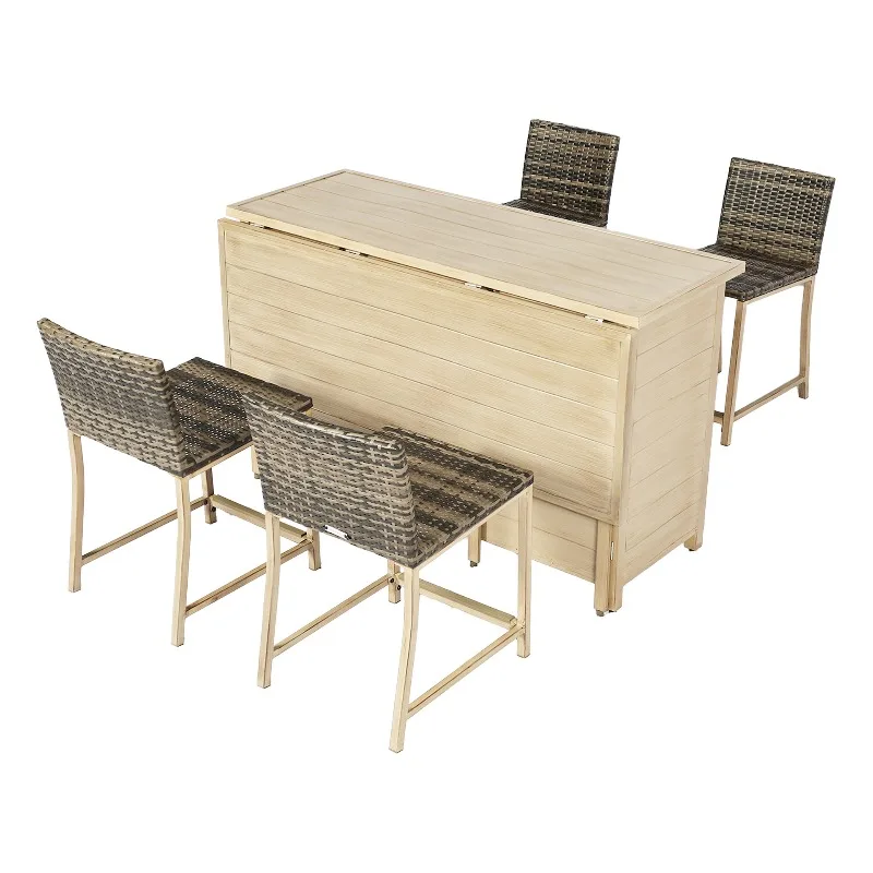 

Outdoor waterproof and sunscreen sofa bar table and chair single chair North American courtyard garden combination table