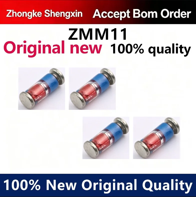 （5pcs-100pcs）Brand new genuine ZMM11 LL-34 11V/0.5W surface mount voltage regulator diode 1206 cylindrical type