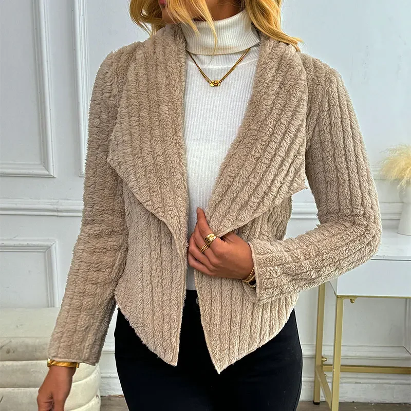 

Autumn Winter New Coat Top Women Streetwear Fashion Long Sleeves Coat Sexy Cardigans Outwear Lady Casual Slim Versatile Clothing