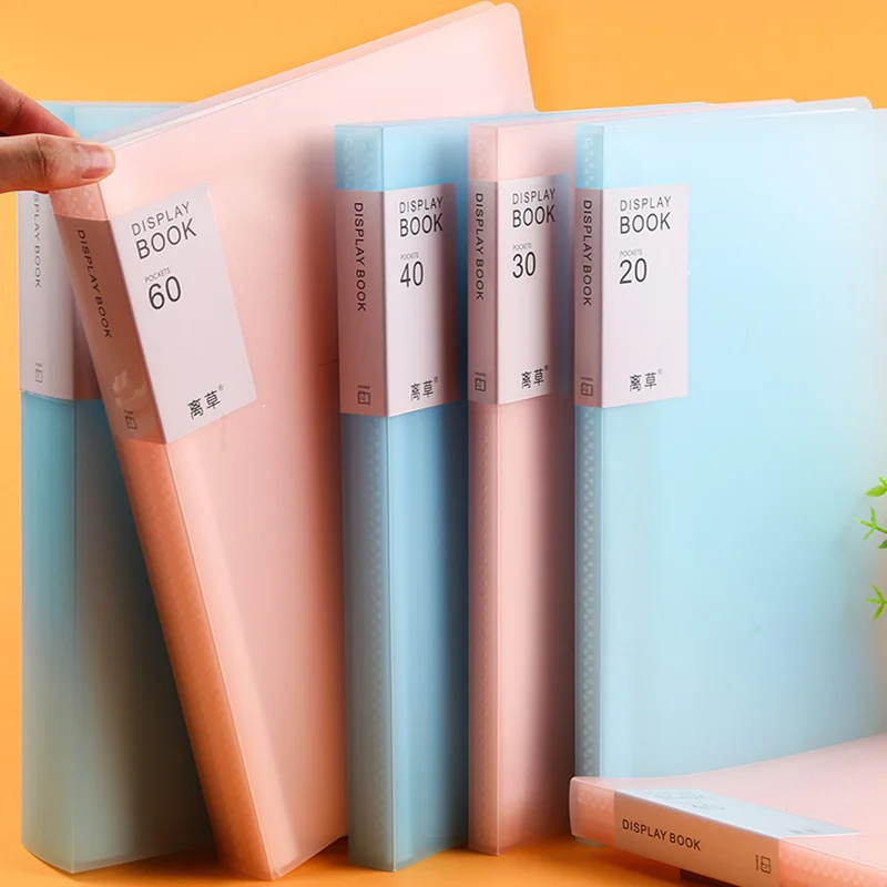 A4 Plastic Budget Binder File Folders Documents 30/60/100 Pages Office Desk Supplies Organizer Booklet Leaflet Student File