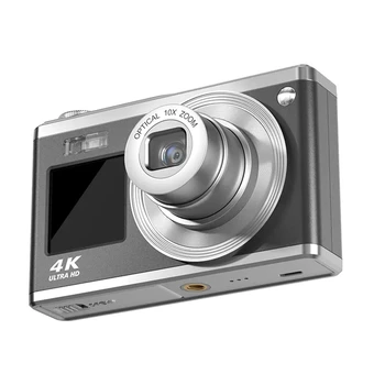 1 x 4K optical Zoom CCD digital camera dual IPS high-definition screens 64 million pixels black