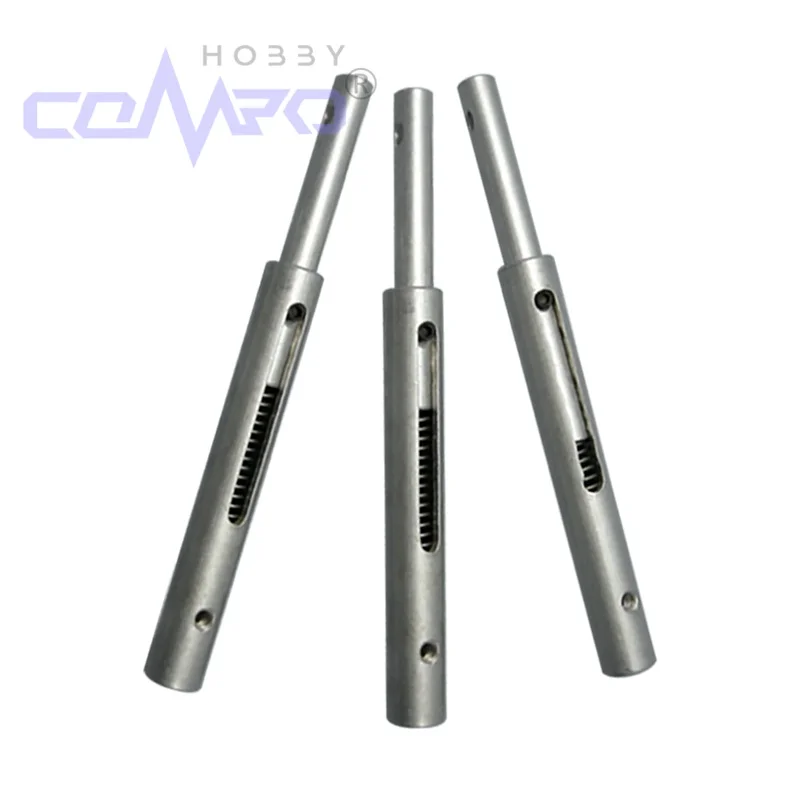 Jambes de train d'atterrissage Anti-Vibration légères en alliage d'aluminium, tige droite d'amortisseur pour modèle d'avion RC, accessoire de pièce, 3 pièces