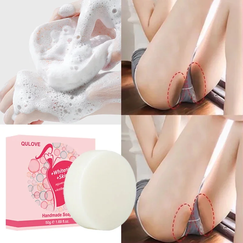 Body Whitening Soap Deep Skin Bleaching Brighten Body Scrub Knees Intimate Parts Armpits White Nourishing Care Soap