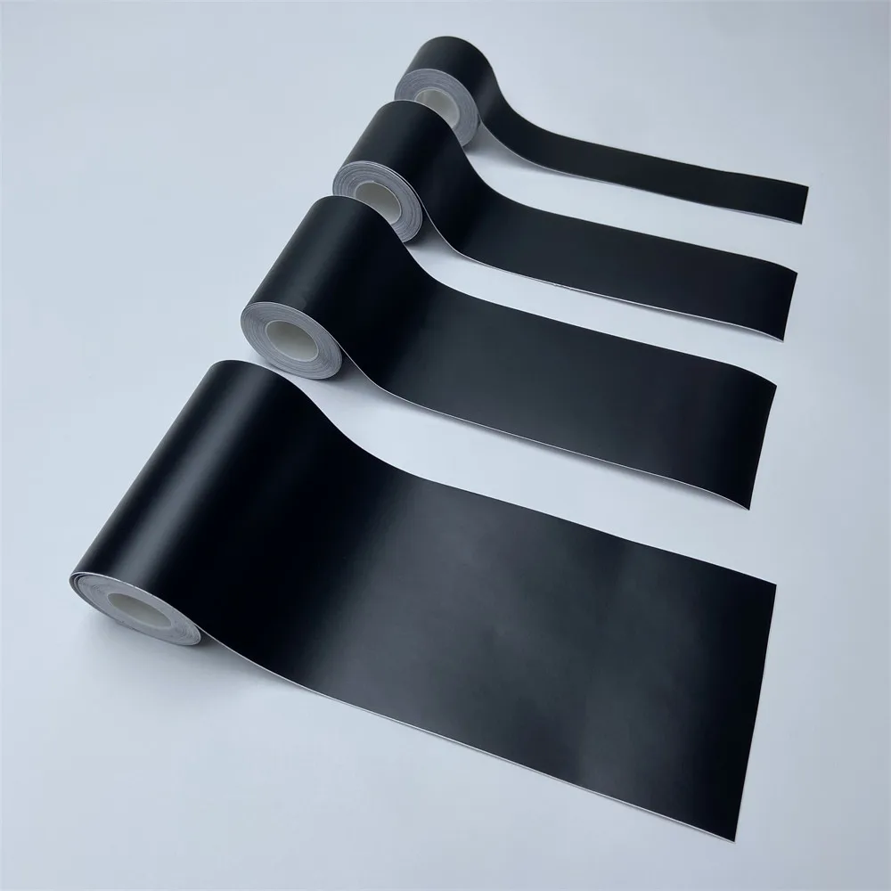 3/5/7/10CM Black Matte Vinyl Wrap Tape Window Trim Film Blackout Chrome Delete Vinyl Wrap Roll For Car Pillar Hood Roof