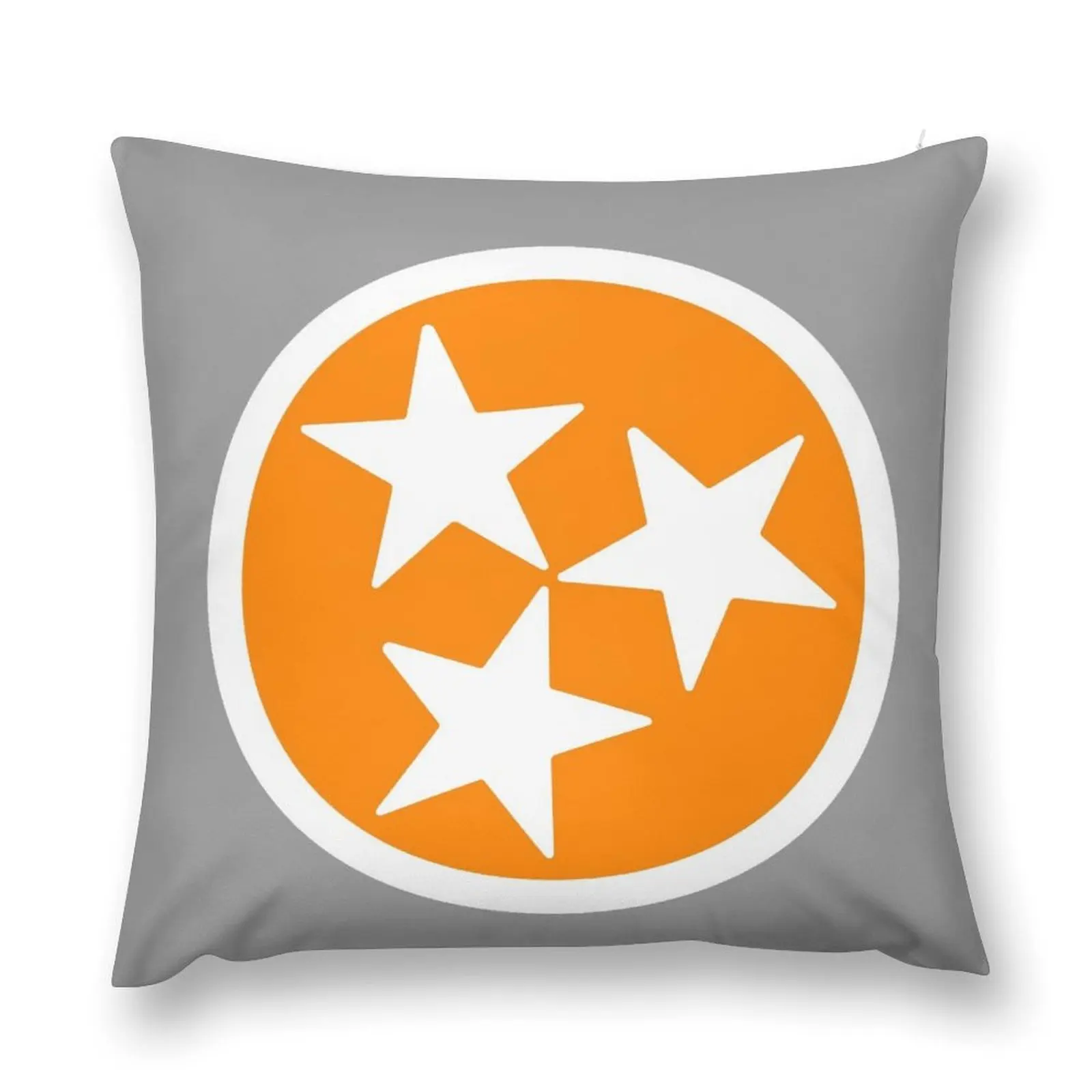 

Orange & White Tri-Star Throw Pillow christmas cushions covers Pillowcases Bed Cushions Couch Cushions pillow