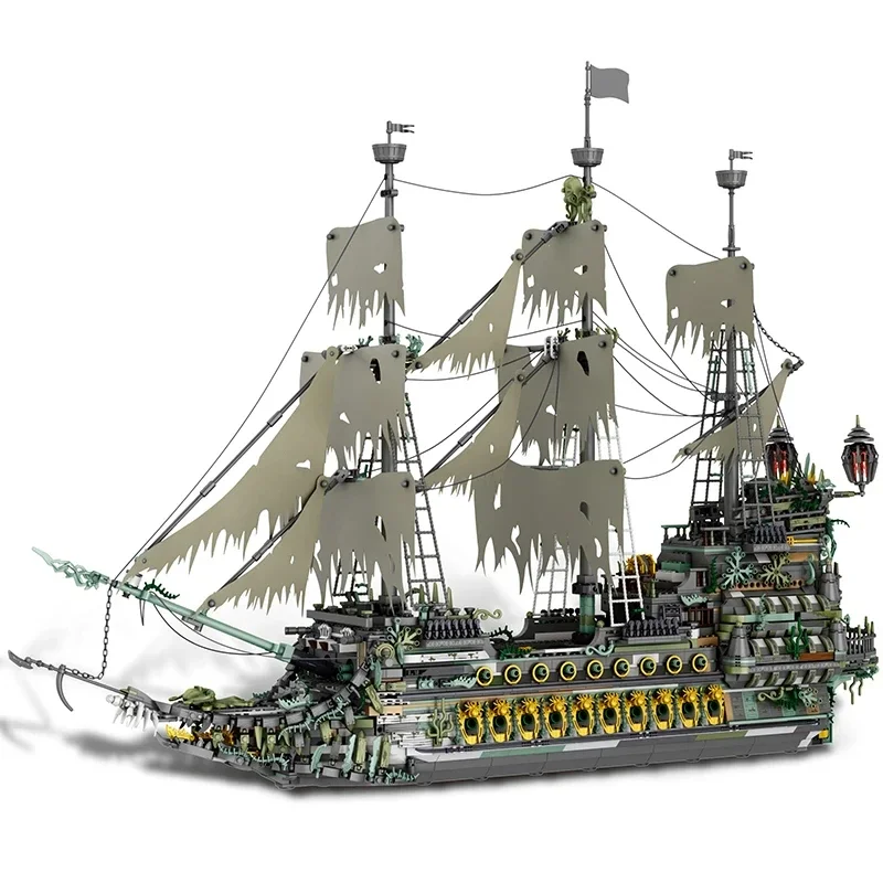 5865PCS De Vliegende Hollander Piratenschip Bouwstenen Ghost Ship Model Bricks Assembleren DIY Speelgoed Voor Kinderen Verjaardagscadeautjes