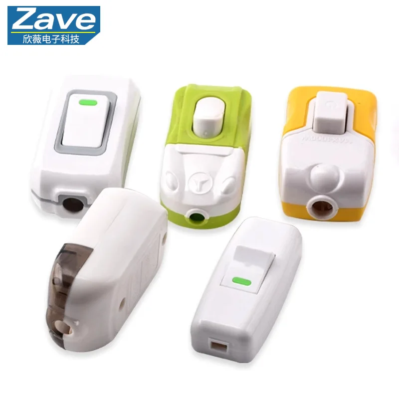 Household bedside switch with high-power power supply, hand-pinched rocker-type press button, suitable for LED energy-saving lam