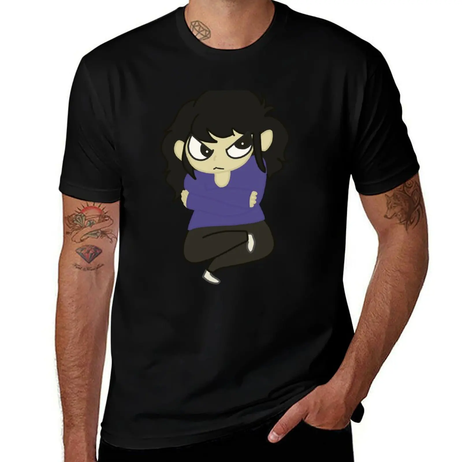 

T-Shirt shirt t Grumpy print shirts Cute Chibi t Girl slim fit for man custom