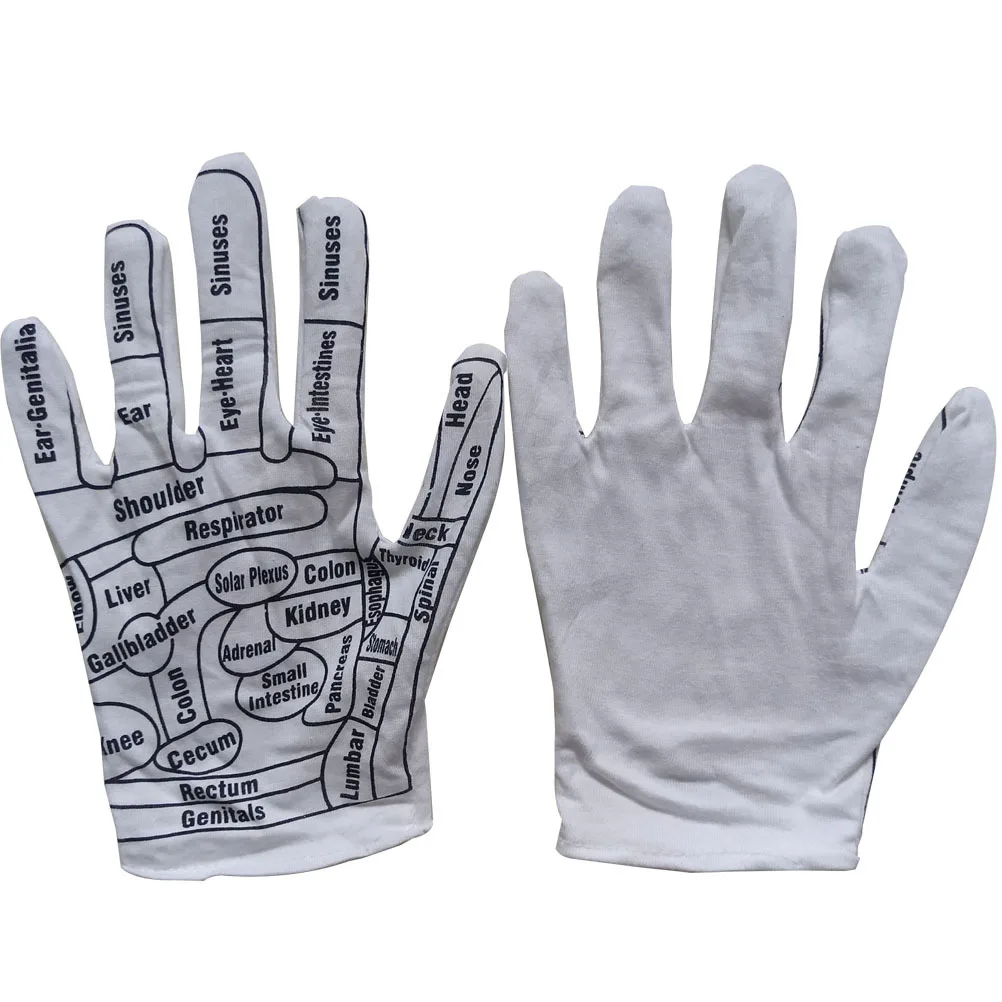 

1 пара дышащих моющихся массажных перчаток, многофункциональный дизайн акупунктурных точек для снятия напряжения и удобного ухода за кожей