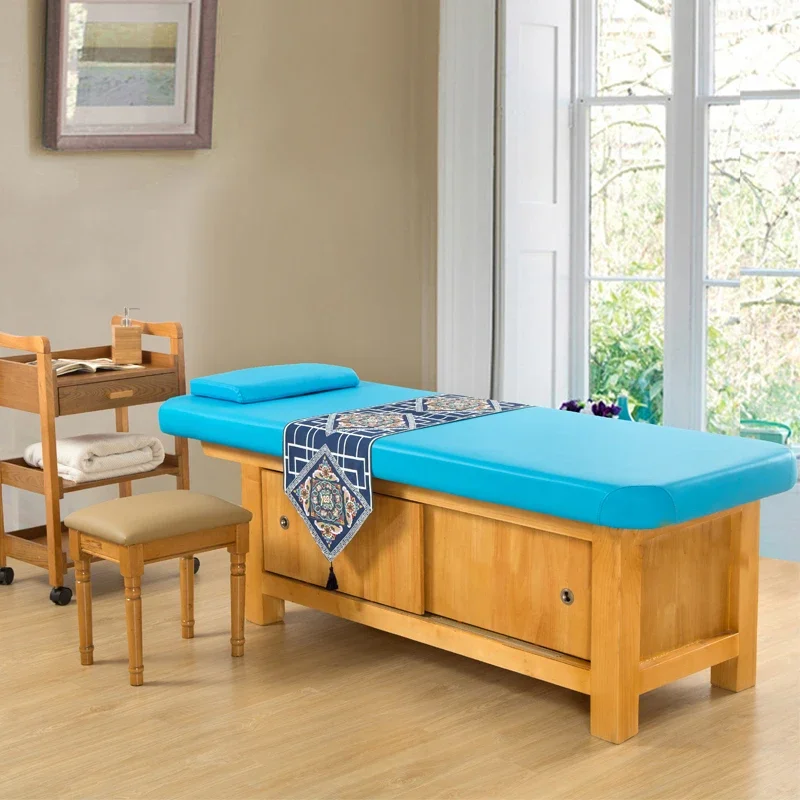 

Nordic Beauty Massage Tables Ear Picking and Moxibustion Solid Wood Massage Tables High-end Furniture Cama De Masaje HBMT