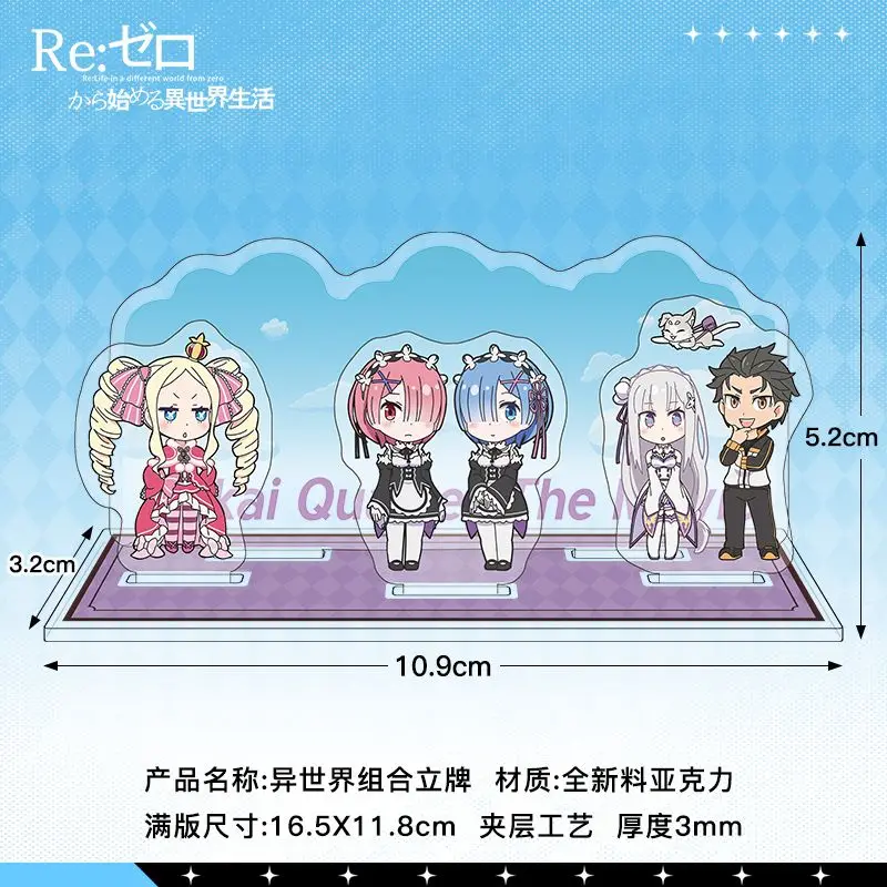 

Re:ZERO - Starting Life in Another World Acrylic Stand Figure Ram Rem Anime Peripheral Three-post Signboard Modeling Ornament