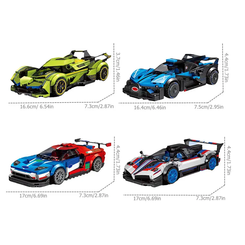 SEMBO Famous Car Series Sports Car Assemblage Building Blocks Kits Racing Vehicle Model Bricks Kids Toys for Boys Christmas Gift