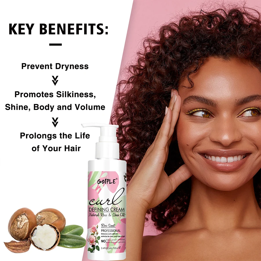 Goiple 100ml Curly Defining Cream for Volumizing Hair Styling Conditioner Repair Beauty Health Products Curl Enhance  Cream