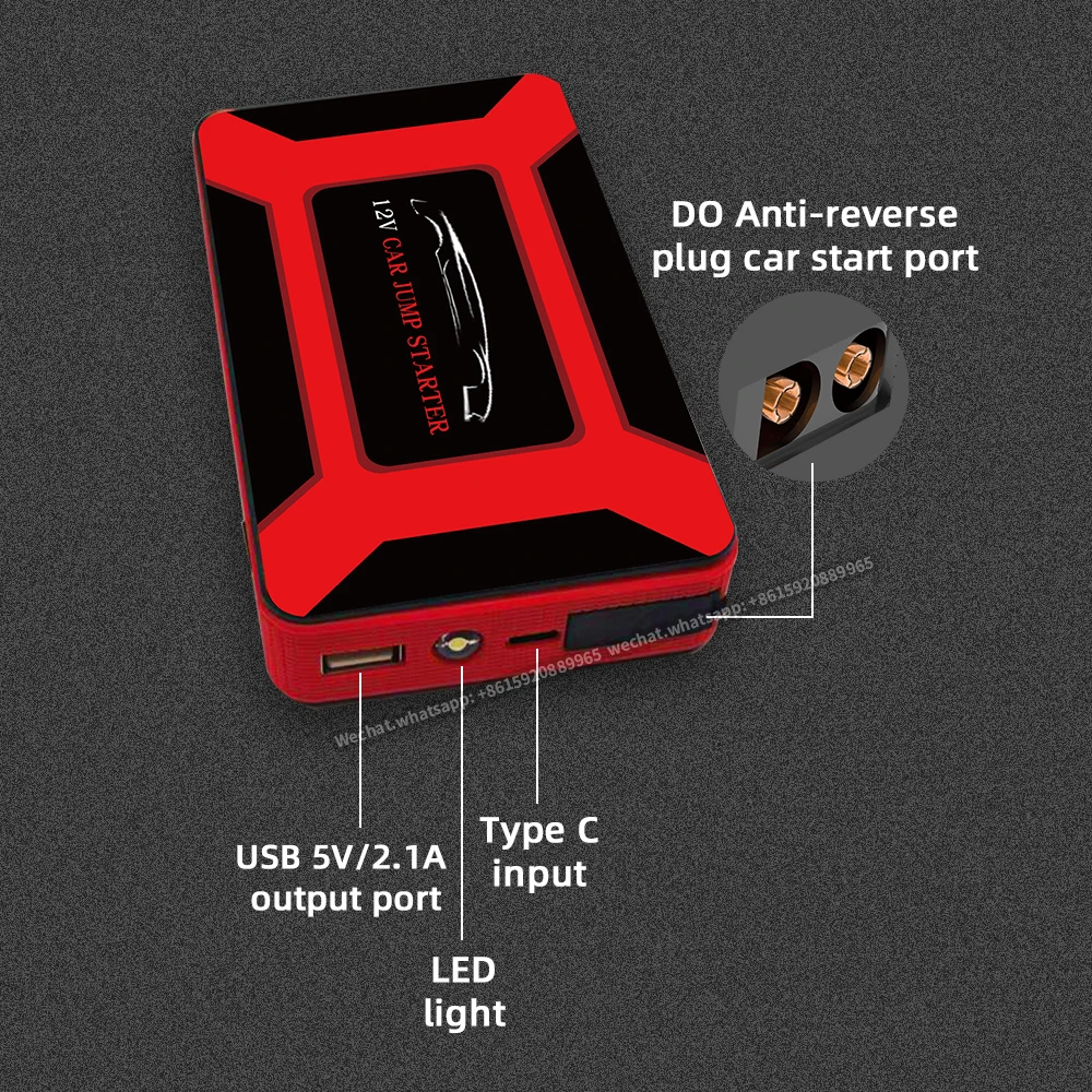 Car emergency starter large capacity power supply 12V mobile phone wireless charging treasure car lighting ignition artifact