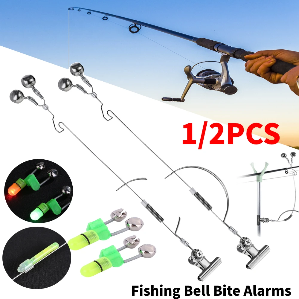 Fishing Rod Bite Bait Alarm Stainless Steel Night Fishing Alarm Bells Carp Tackle Anti-corrosion Anti-rust Fishing Accessories