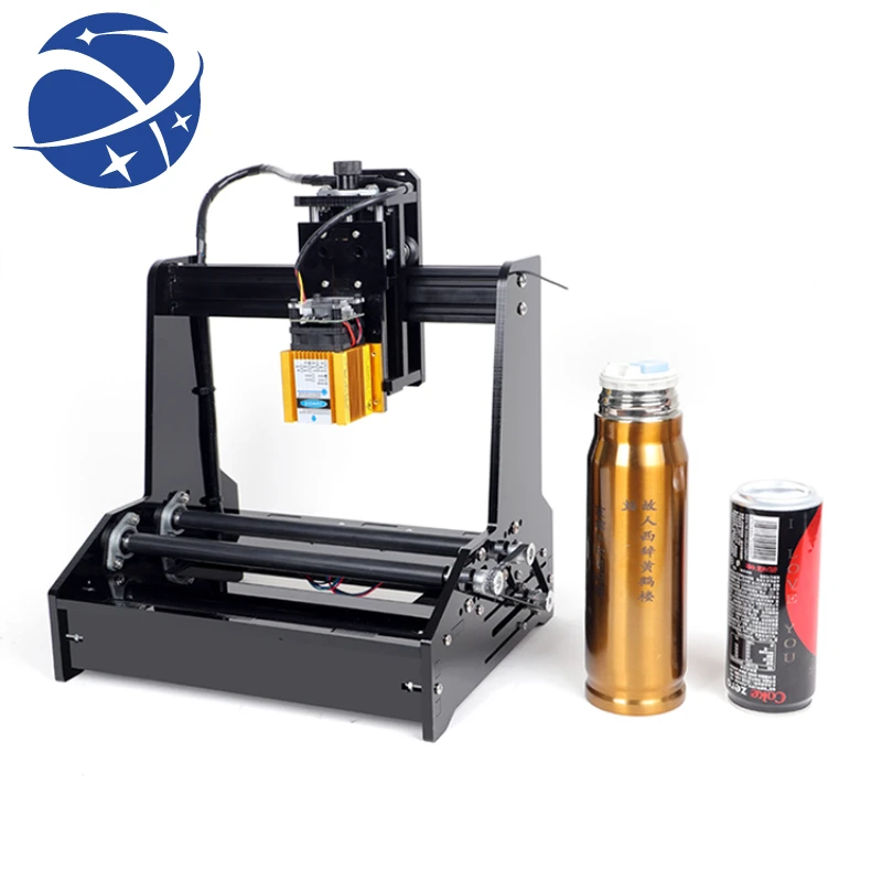 

yyhc DIY Rotation Laser Engraving Machine Useful for Dog Tags Mugs Bottles Logo Printer Working on Cambered Material