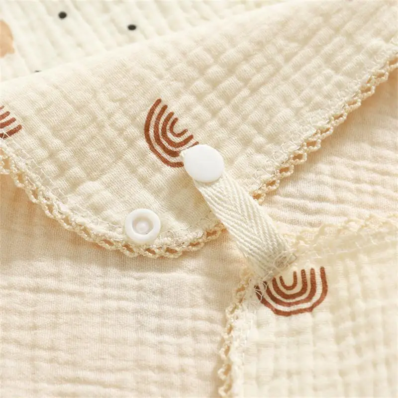 Layers Cotton Square Towel Baby Blankets Newborn Soothe Appease Towel Cotton Baby Comforter Burp Cloth Baby Stuff Snap Button