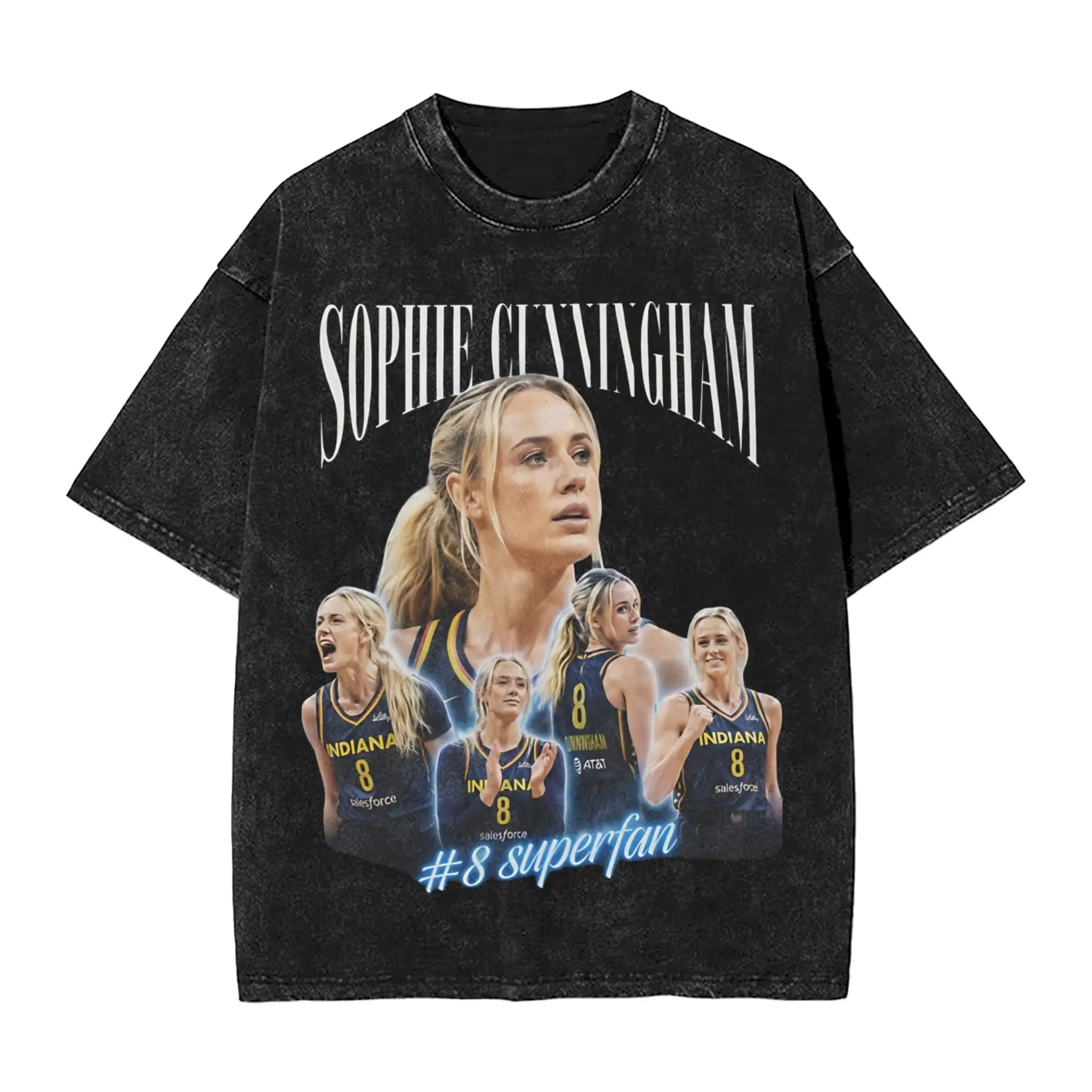 Washed T Shirt Sophie Cunningham Basketball T-Shirt Harajuku  Streetwear Short Sleeve Printed Tops Tops Tees for Men Women