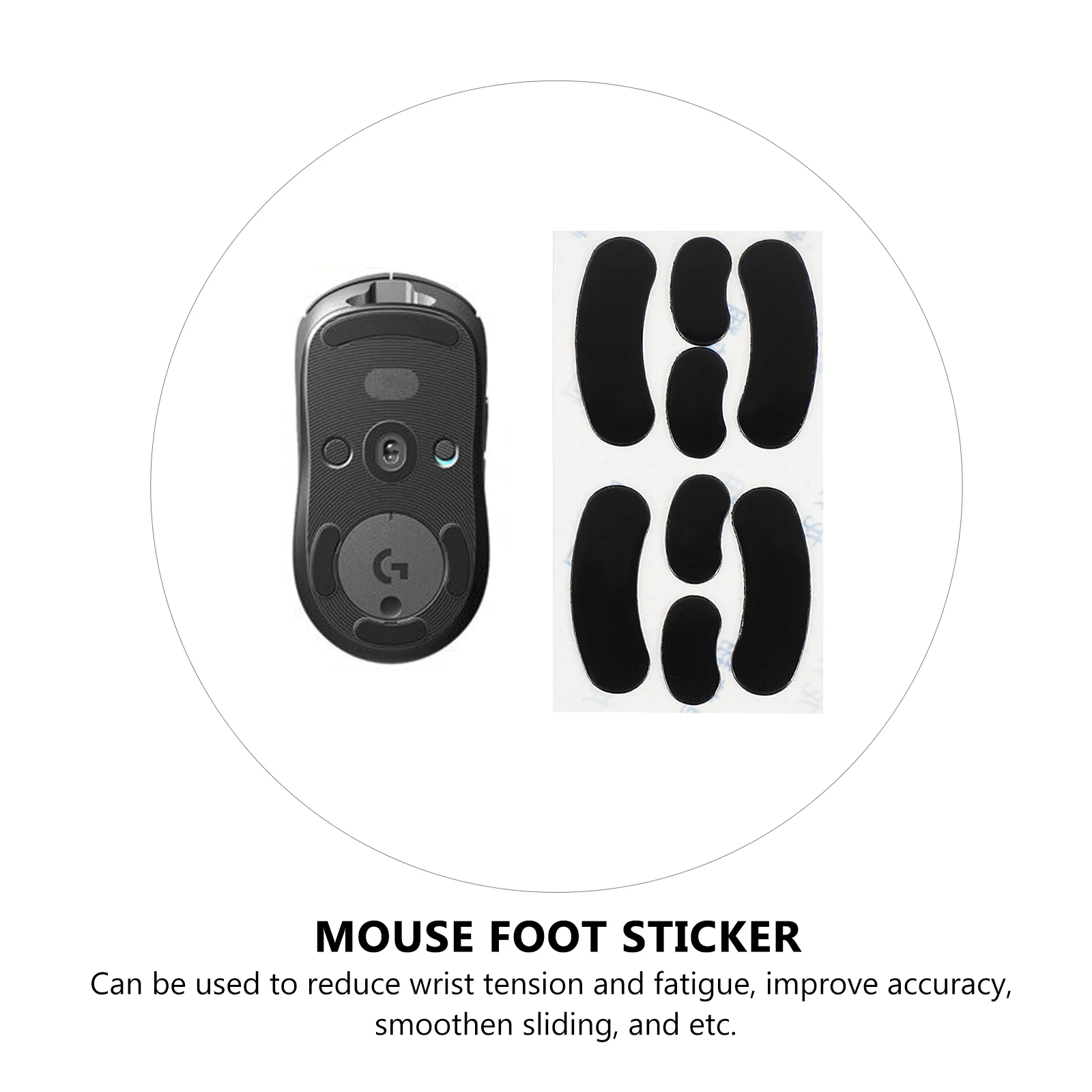 2 Sets Silicone Feet Replacement Non-Sticky High Softness Wear Resistant Smooth Glide Compatible With G102 Computer Accessories