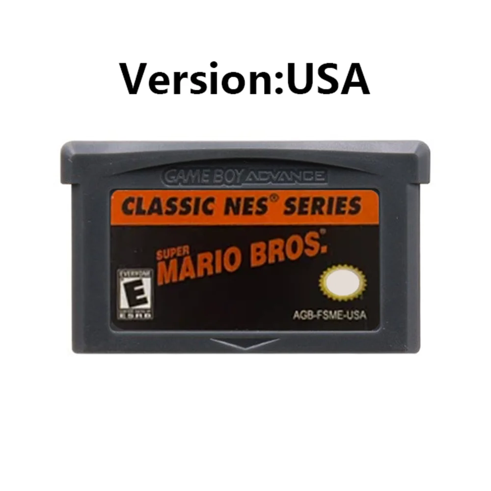 GBA Games Mario Series 32 Bit Cartridge Video Game Console Memory Card Advance Party Kart Pinball Land for GBA GBASP NDSL