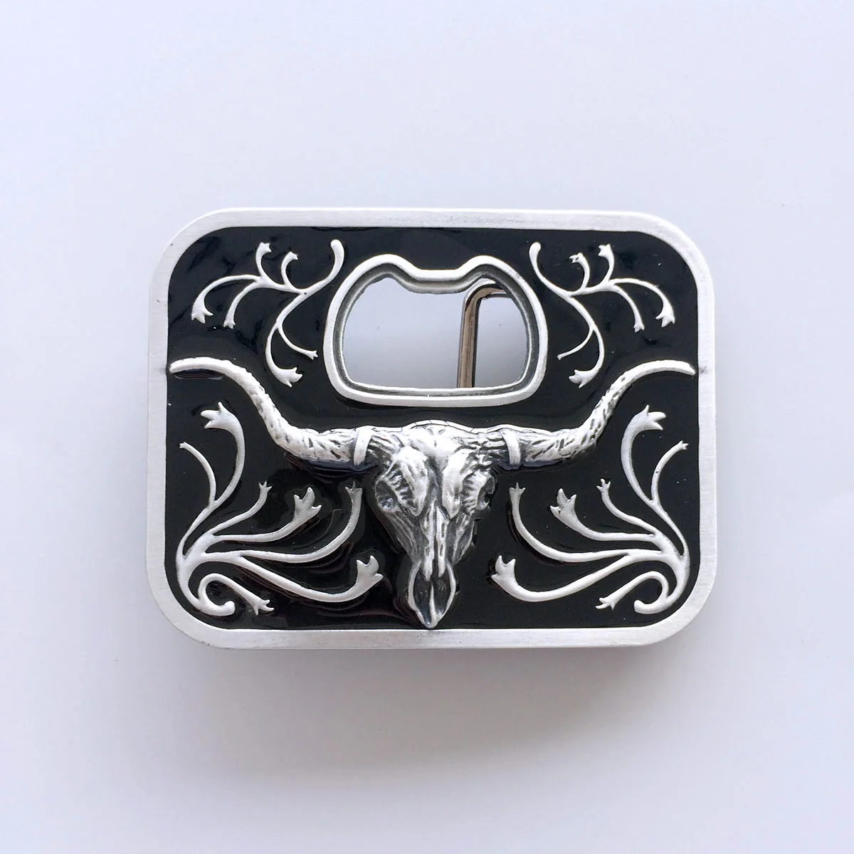 Western Long Horn Bull Bottle Opener Belt Buckle Gurtelschnalle also Stock in US BK-OC031 Free Shipping