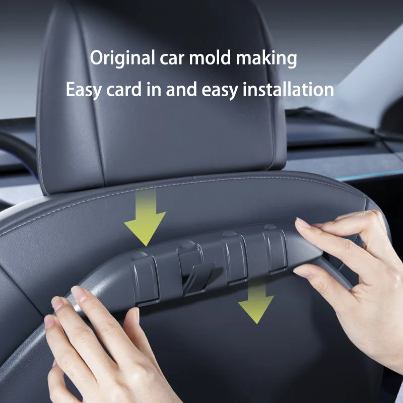 For Tesla Model 3 Y Car Seat Hidden Hooks Purse Bag Hanger Back Seater Headrest Bracket Hanger Car Accessories