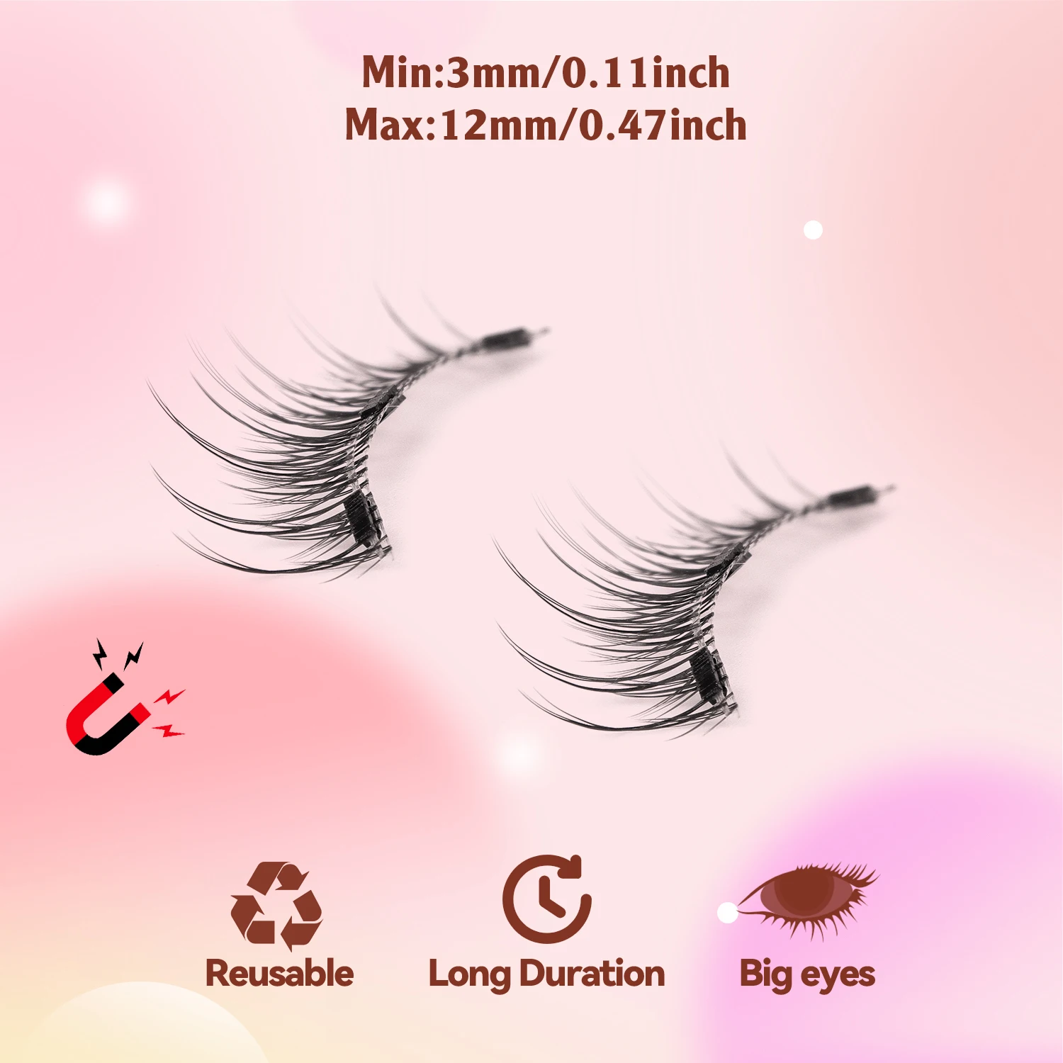 2 Çift Manyetik Kirpik Seti, K - Eyelash Extension Glue For Sensitive Eyes incelemesi ve fiyatı