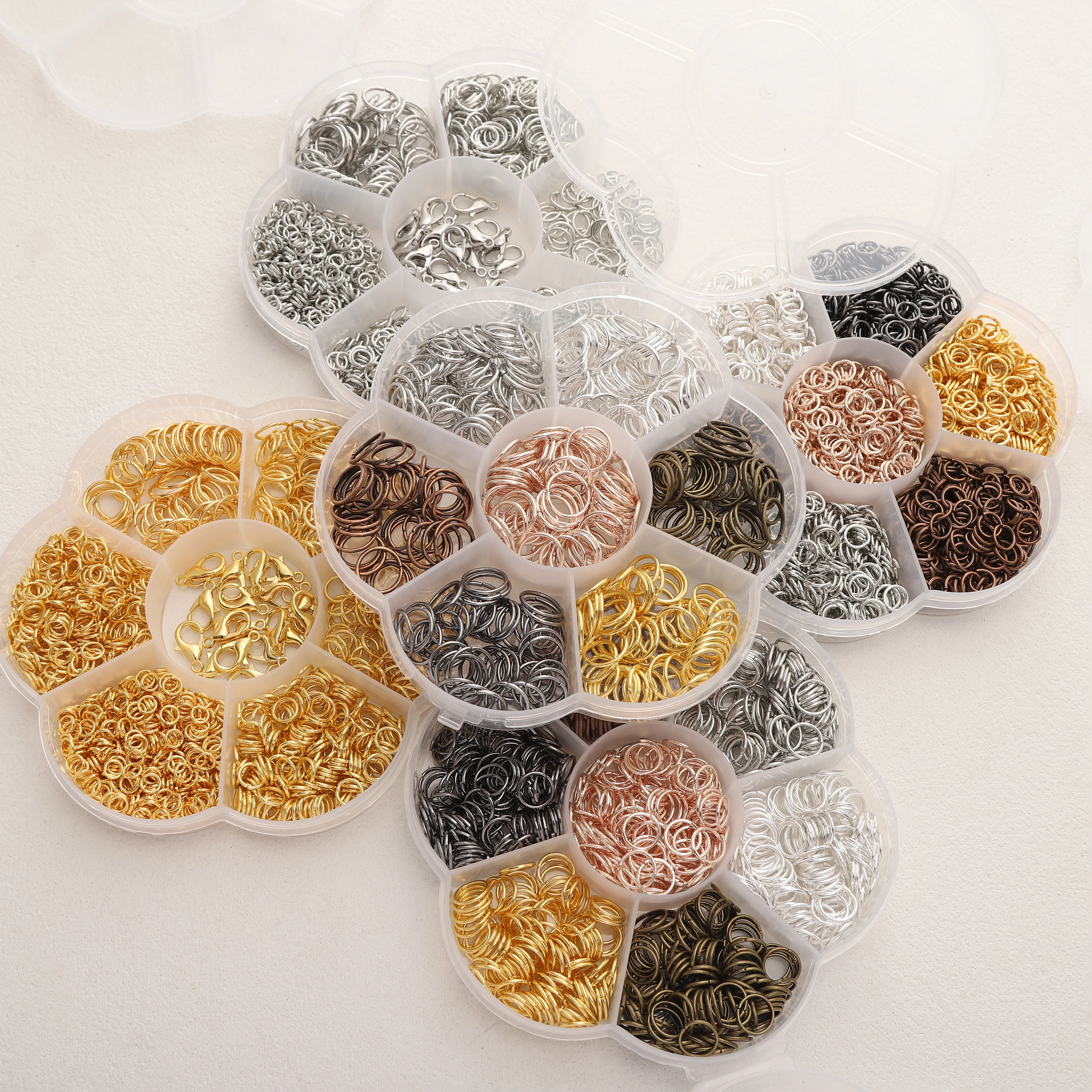 

350-2100Pcs/Box Jewelry Making Kits Open Jump Rings Lobster Clasps Set For Handmade Bracelets Necklace DIY Accessories Materials