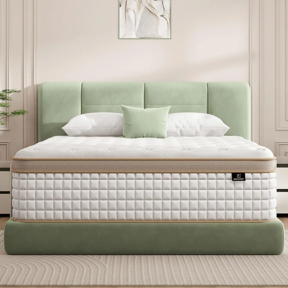 

Mattresses, Memory Foam Independent Pocket Spring for Motion Isolation Silent Sleep Pressure Relief, Full Size Hybrid Mattress
