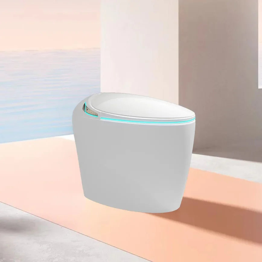 Egg-shaped smart toilet, automatic flip, induction flushing instant hot toilet, aromatherapy foam toilet