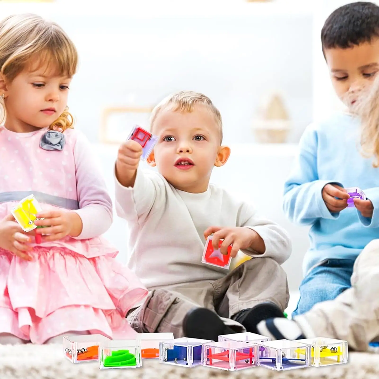 Labirinto 3D Puzzle Cube 24 Pezzi Rompicapo Gioco Giocattolo educativo di apprendimento per bambini Adulti Strumento di agitazione antistress Bomboniere