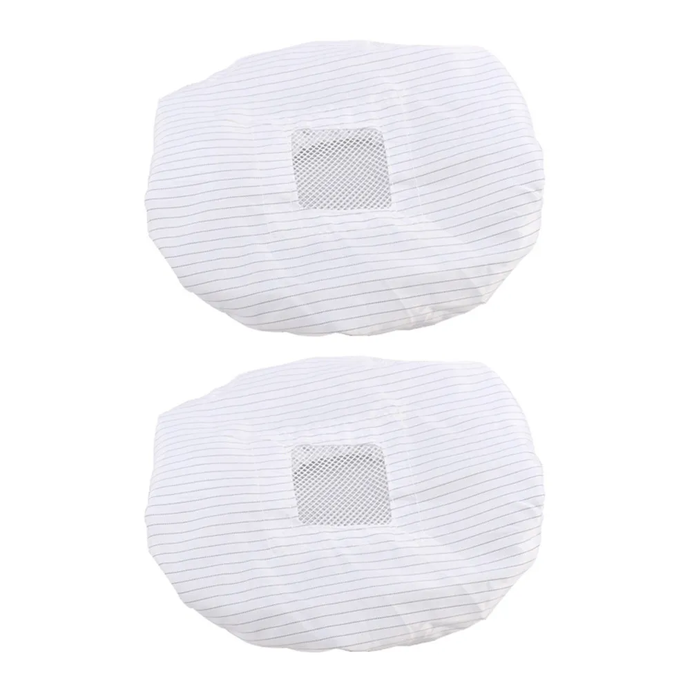 

4Pcs Anti-Static Working Hat Breathable Mesh Window Polyester Dustproof Cleanroom Cap for Food Electronics Solar