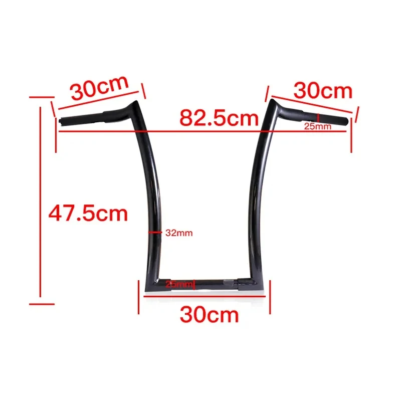 14/16/18inch 25mm 1" Motorcycle Ape Hanger Handlebar for Harley Davidson Chopper Cruiser Black Handle Bar 4