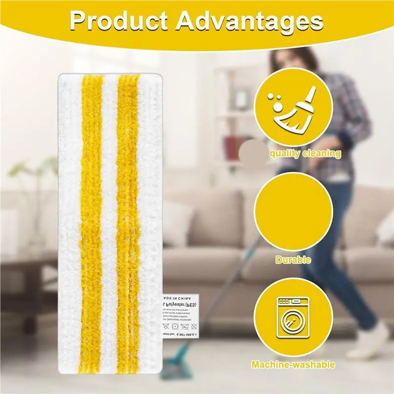 Replacement Floor Cloths-Pack Of 6 Microfiber For Karcher SC1, SC2, SC3, SC4, SC5 Steam Cleaners-Easyfix Pads Nozzles-A54Q