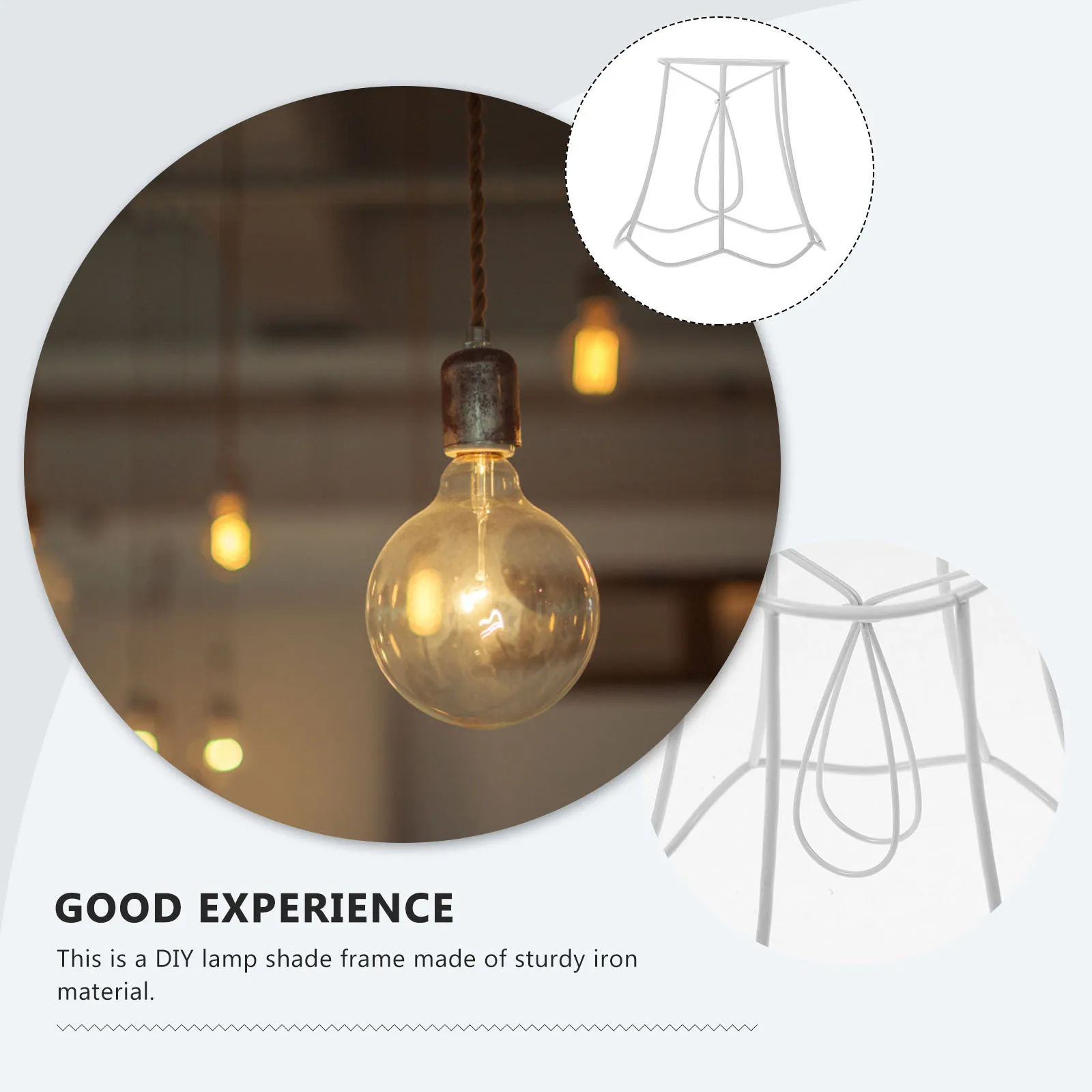 

DIY Lamp Frame Metal Lampshade Bracket Sturdy Iron Table Light Shade Frame for Home Cafe Decoration Light Accessories