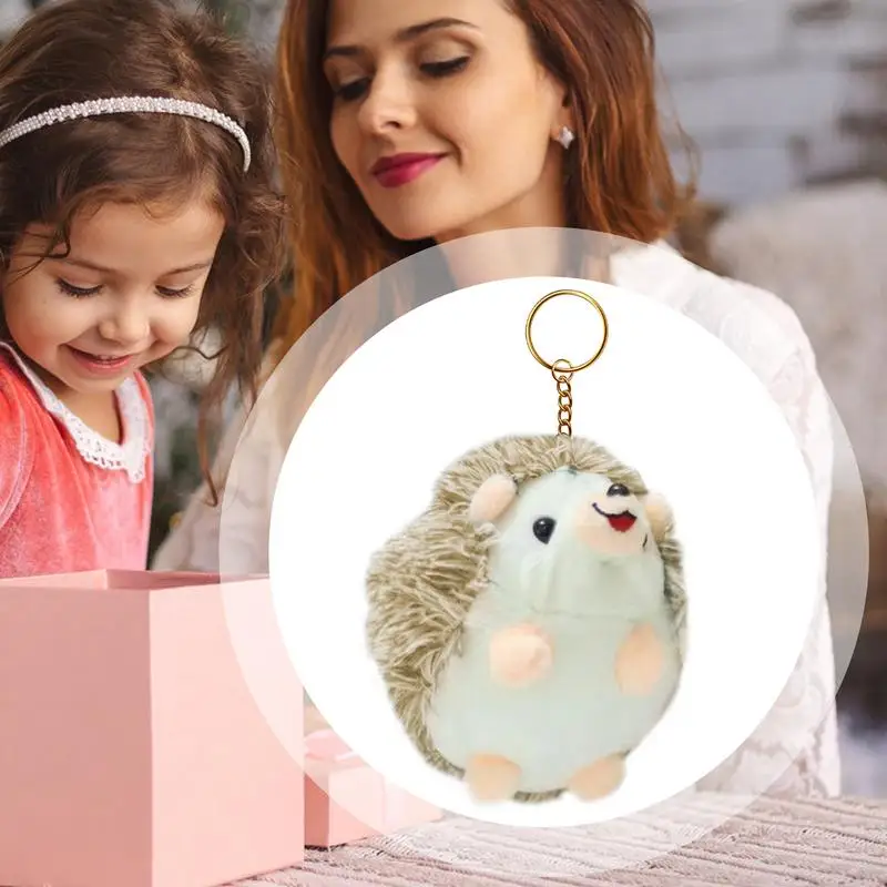 Porte-clés Kasgehog en peluche portable, animal en peluche mignon, breloque pour sac, pendentif clé, accessoire pour sac à dos, famille, amis