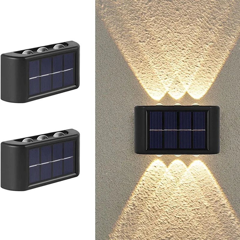 10/8/6 LED Solar Wall Lights Outdoor Waterproof Garden Light Courtyard Balcony Decorative Lighting Solar Powered Lamp Warm White