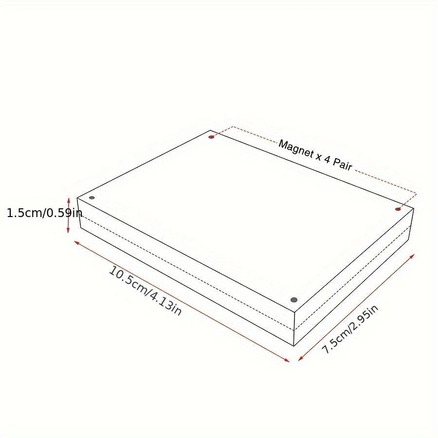 Acrylic Photo Frames,4.13×2.95×0.59\'\' Double Sided Magnetic Picture Frame, Desktop Frameless Postcard Display