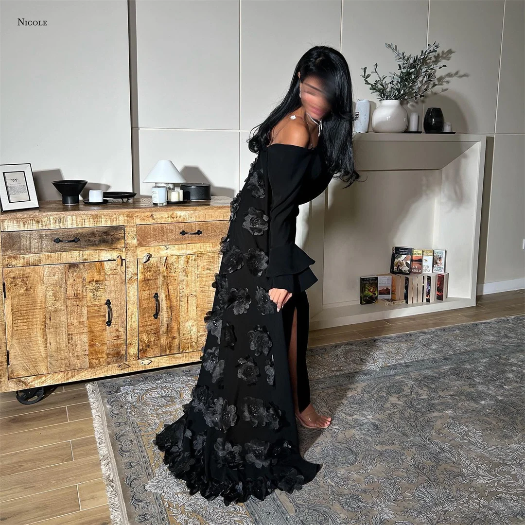 

Nicole Line A Wedding Evening Dress Woman Applique Elegant Prom Dresses 2025 Luxury Women's Elegant Party Dress Custom Made Gala