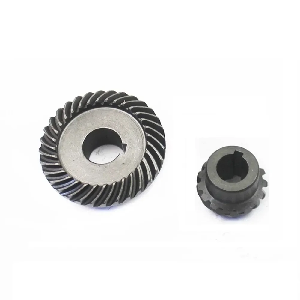 Reliable Spiral Bevel Gear Replacement Set For 125/150 Angle Grinder Silver Color 47mm Outer Diameter 32 Teeth