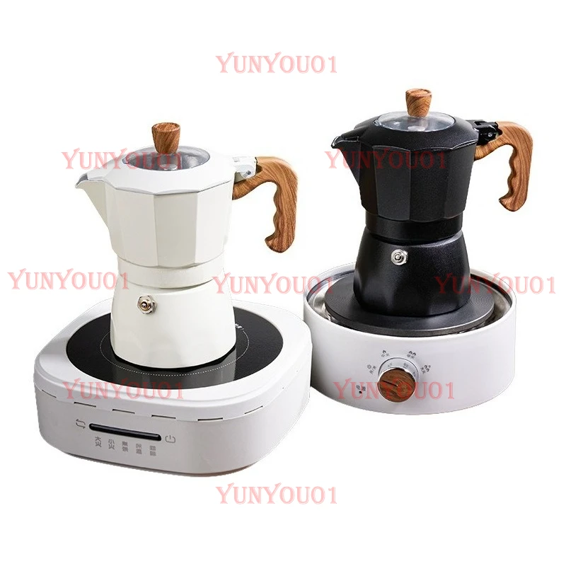 

Прозрачная верхняя крышка мокко-горшок третьего поколения с двойным клапаном, итальянская экстракция, кофейник для ручного заваривания