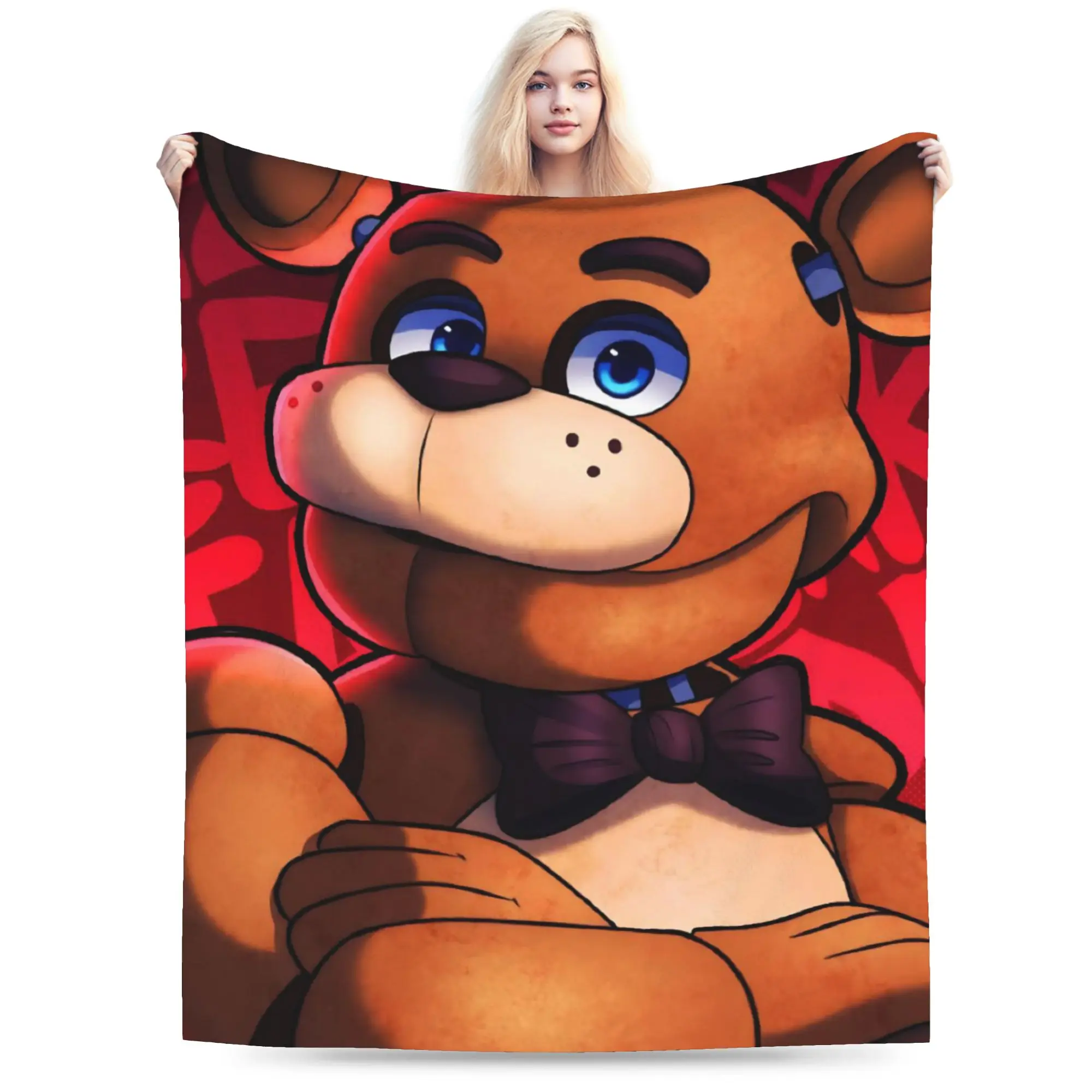 

Одеяло FNAF At Freddys, фланелевое дышащее ультра-мягкое одеяло на весну/осень для дома, уличное покрывало