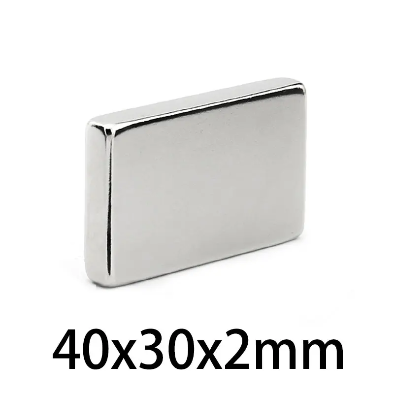 2/5/10/20PCS 40x30x2mm Super Neodymium Magnets 40mm x 30mm x 2mm Block Magnet N35 Permanent NdFeB Strong Magnetic 40*30*2mm