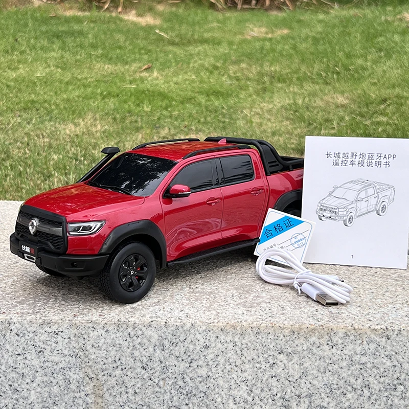 GWM POER Alloy Car Model, Pickup Truck, Bluetooth Remote Control Vehicle Model, Adult Collection, Desktop Decoration, 1: 18, New