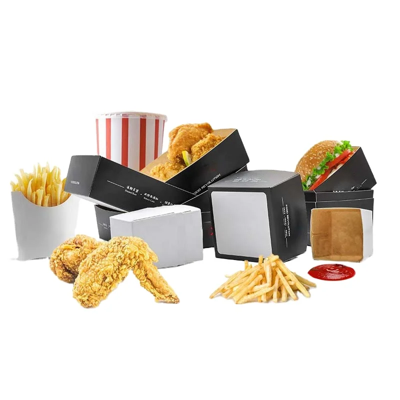 Kunden spezifische Produkt hersteller maßge schneiderte hochwertige Fast-Food-Verpackung Brathähnchen Burger Box