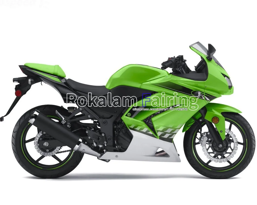 

Hot Sales,For Kawasaki Ninja ZX 250R 2008 2009 2010 2011 2012 EX250 08-12 Green White Motorcycle Fairing Kit (Injection molding)