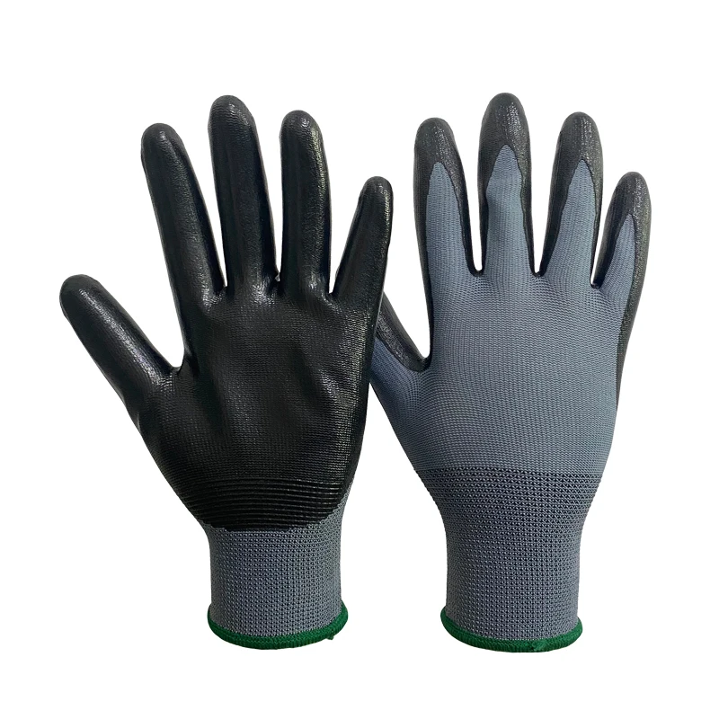 

3Pair Protective Polyester with Foam Nitrile coated Work Gloves, Breathable Durable Touch-Screen Garden Gloves For Garden work